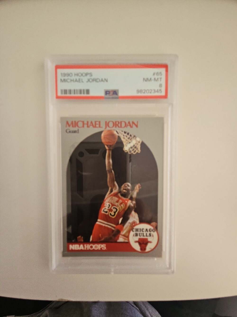 1990-91 NBA Hoops Michael Jordan #65 Basketball Card PSA 8 NM-MT